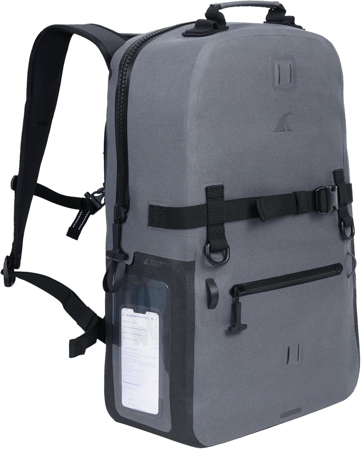 Breakwater Supply&trade; 100% Waterproof Submersible Backpack, Laptop Bag, Airtight Zippers | Travel Outdoors | Fogland 25L 20L 15L