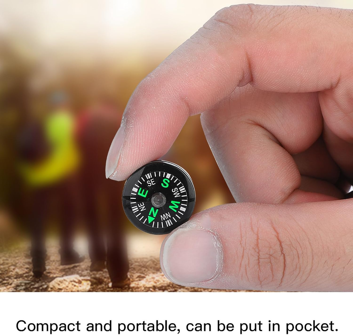 Watris Veiyi Pack of 12 20 Mm Mini Compass, Compass, Small, for Hiking, Camping, Outdoor Activities Accessories image number 3