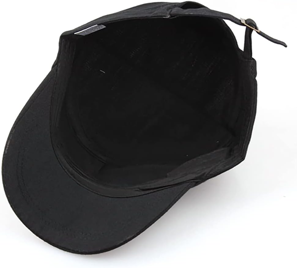 2 Pcs Unisex Cadet Army Cap Military Hat Combat Cap Breathable Baseball Cap Adjustable Flat Top Cap for Men Women image number 2