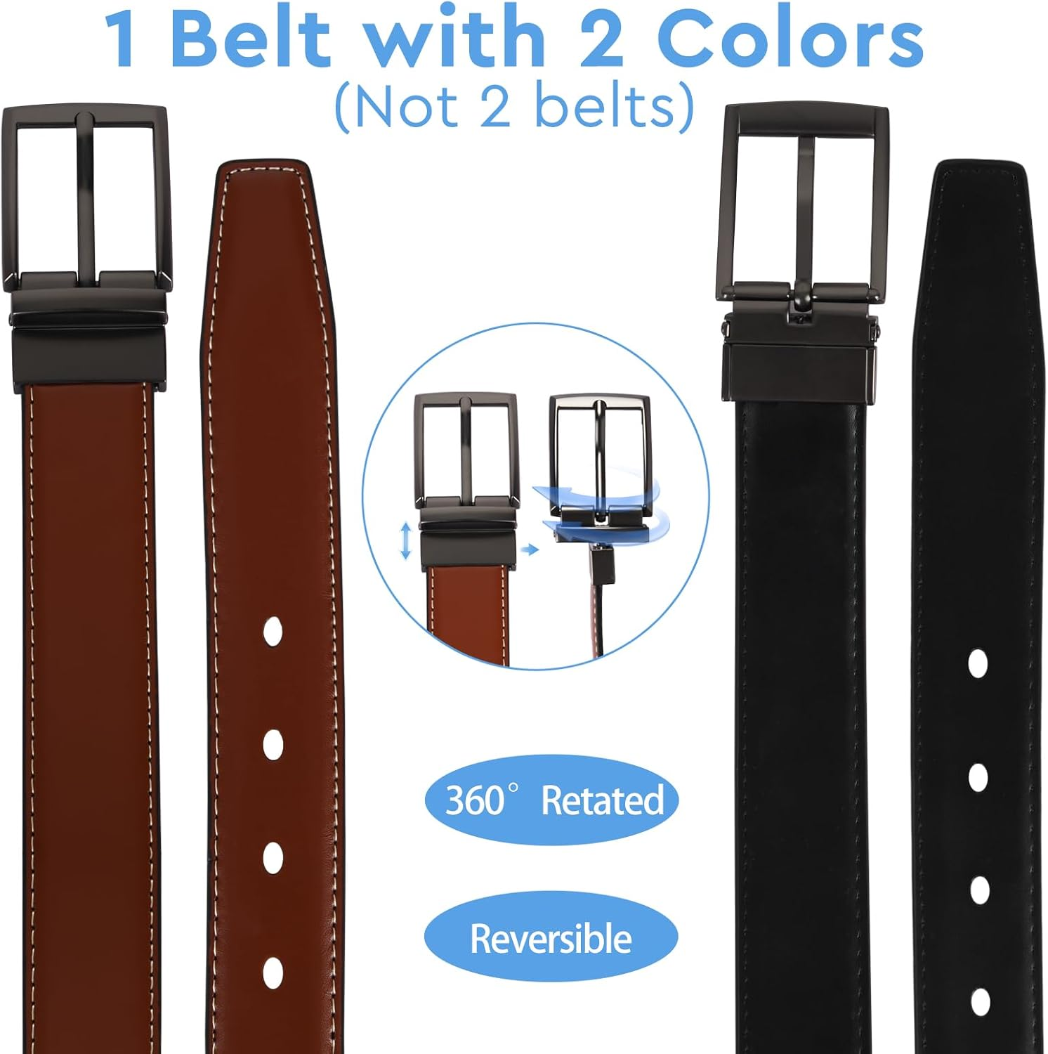 Pluszis Kids Belt - Versatile Reversible Two-In-One Belt for School and Casual Wear image number 6