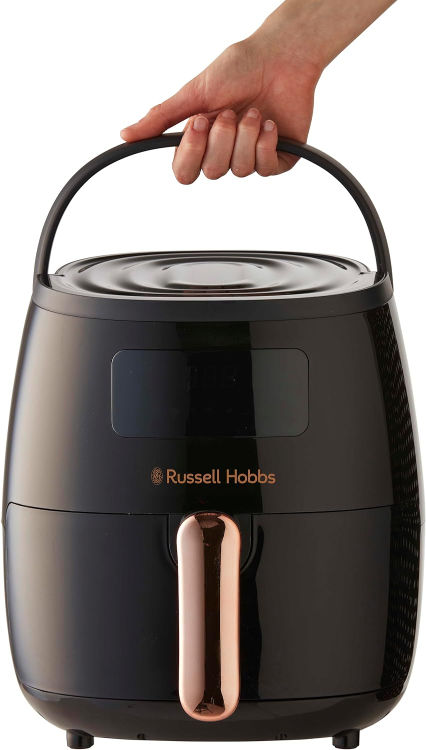 Russell Hobbs Brooklyn Air Fryer, RHAF57, 5.7L, 7 Auto Air Fry Functions, Digital Touch Screen & Display, Removable Crisping Plate, Convenient Carry Handle, Black image number 5