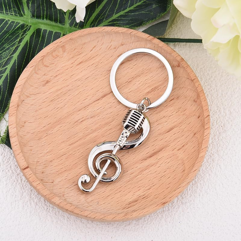 Music Note Keychain Gifts Musician Music Lovers Teachers Birthday Appreciation Gifts for Musicians Singers Christmas Retirement Gift Singer Friends Musical Note Key Ring image number 6