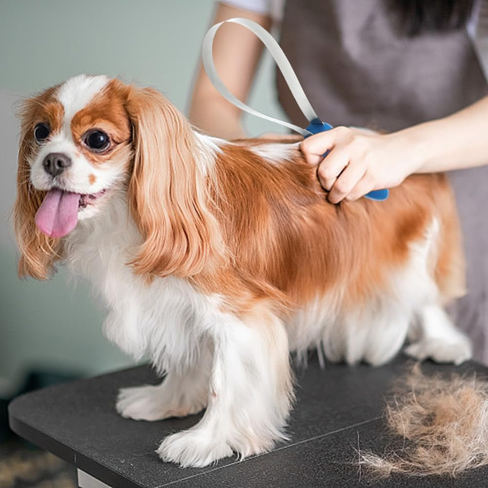 Dual Sided Shedding Blade, Dog Deshedding Loop Brush, Pet Dog Soft Touch Grip Handle Shedding Blade Cat Dual Sided Shedding Blade Dog Hair Brush Horse Shedding Tool