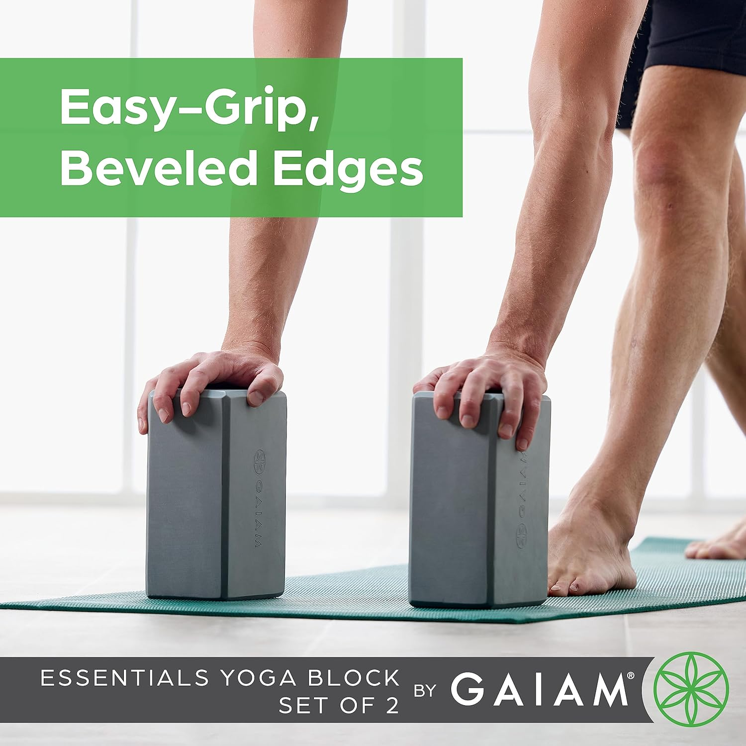 Gaiam Essentials Yoga Block (Set of 2) &ndash; Supportive, Soft Non-Slip Foam Surface for Yoga, Pilates, Meditation image number 5