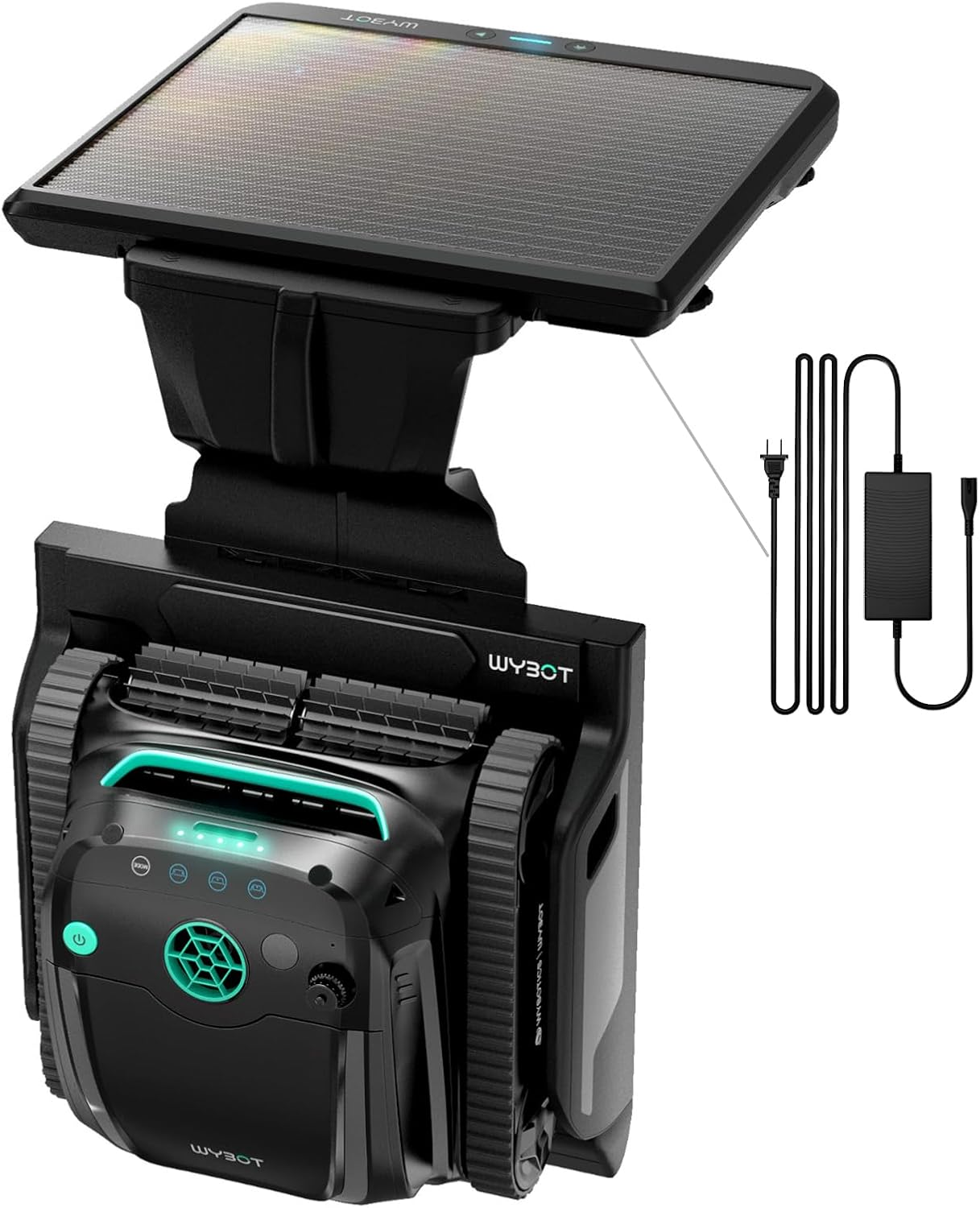 (2025 New) WYBOT S2 Solar Automatic Robotic Pool Vacuum Cleaner, Smart Auto Parking, Dual Charging Modes, 3D Adsorption System, Brushless Motor, App Control, for In-Ground Pools up to 3,229 Sq.Ft image number 4