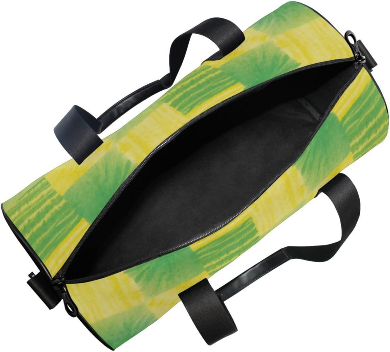 Irregular Tie-Dye in Yellowish-Green Luggage Travel Bag Sports Tote Gym Bag Yoga Large Capacity image number 4