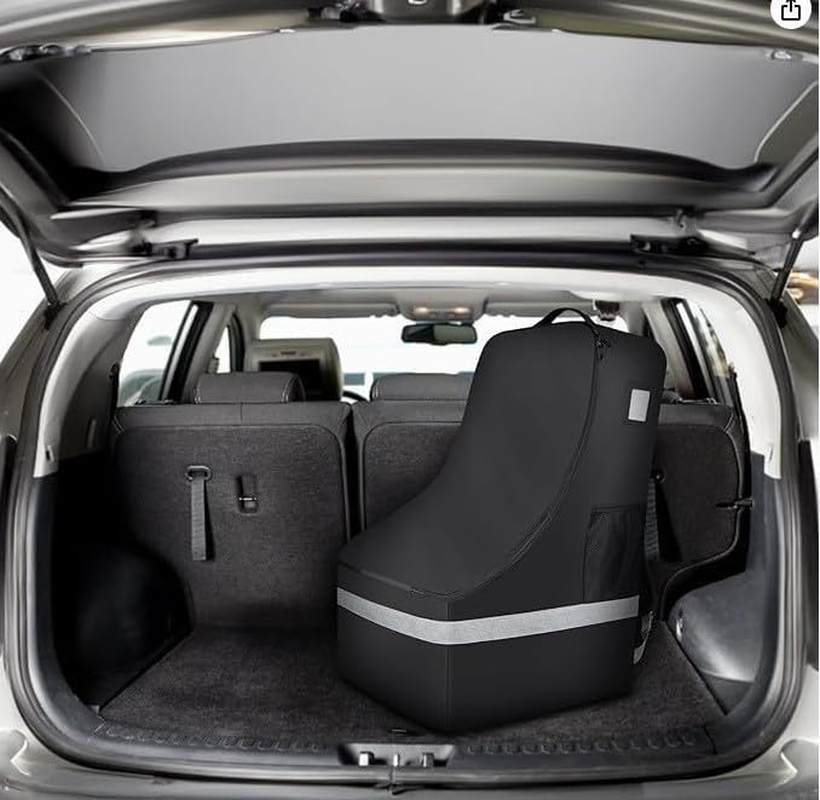 Padded Car Seat Bags for Air Travel - Carseat Travel Bag for Airplane - Gate Check Car Seats Carrier Cart Cover for Airport with Shoulder Straps image number 5
