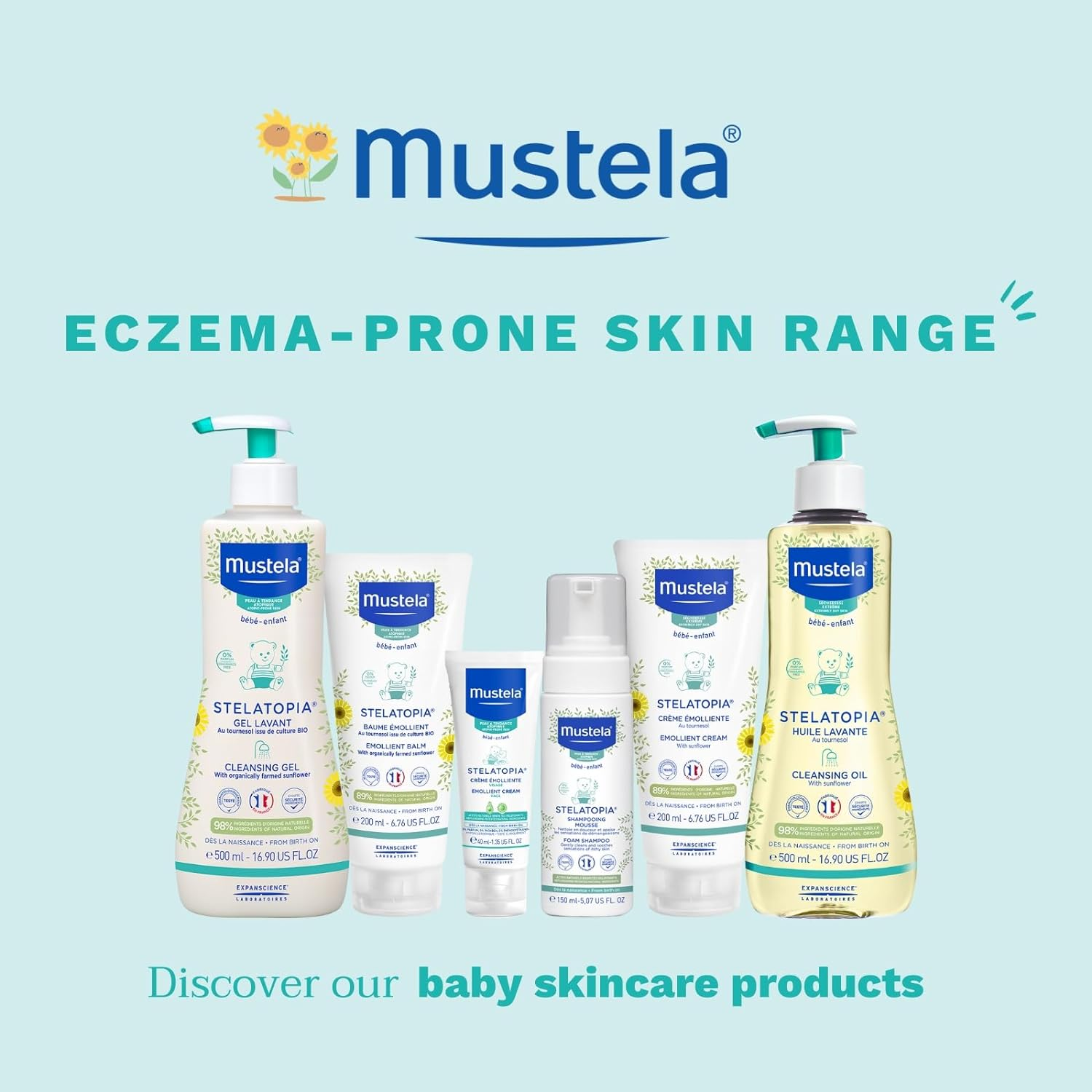 Mustela Eczema-Prone Skin Bath Time Bundle image number 2