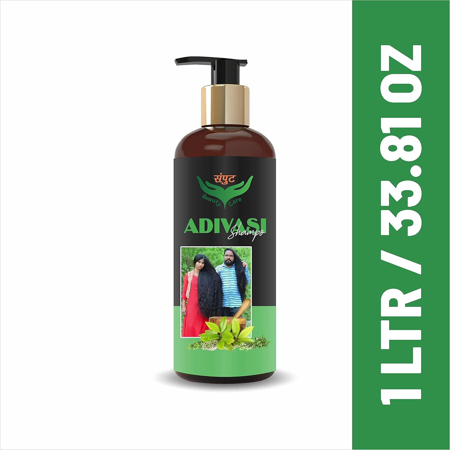 Adivasi Herbal Shampoo Growth and Hair Fall Control Shampoo 1 Litter for Men and Women