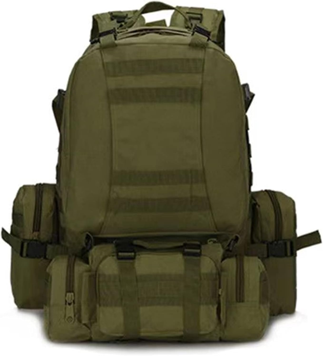 Yunyunstrap Tactical Backpack 50L, Molle Daypack Men, 4 in 1 Military Bag, Outdoor Sport Hiking Climbing Army Camping Bags