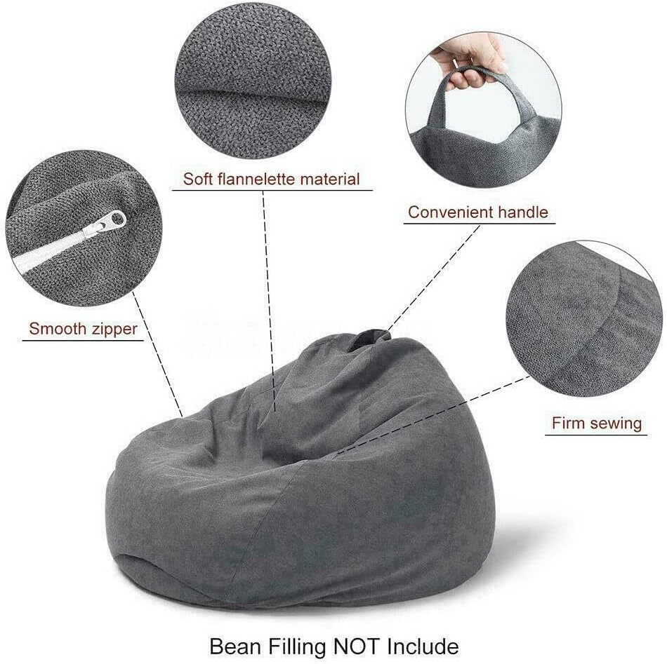 Extra Large Bean Bag Chairs Couch Sofa Cover Indoor Lazy Lounger (Liner Only, XL)