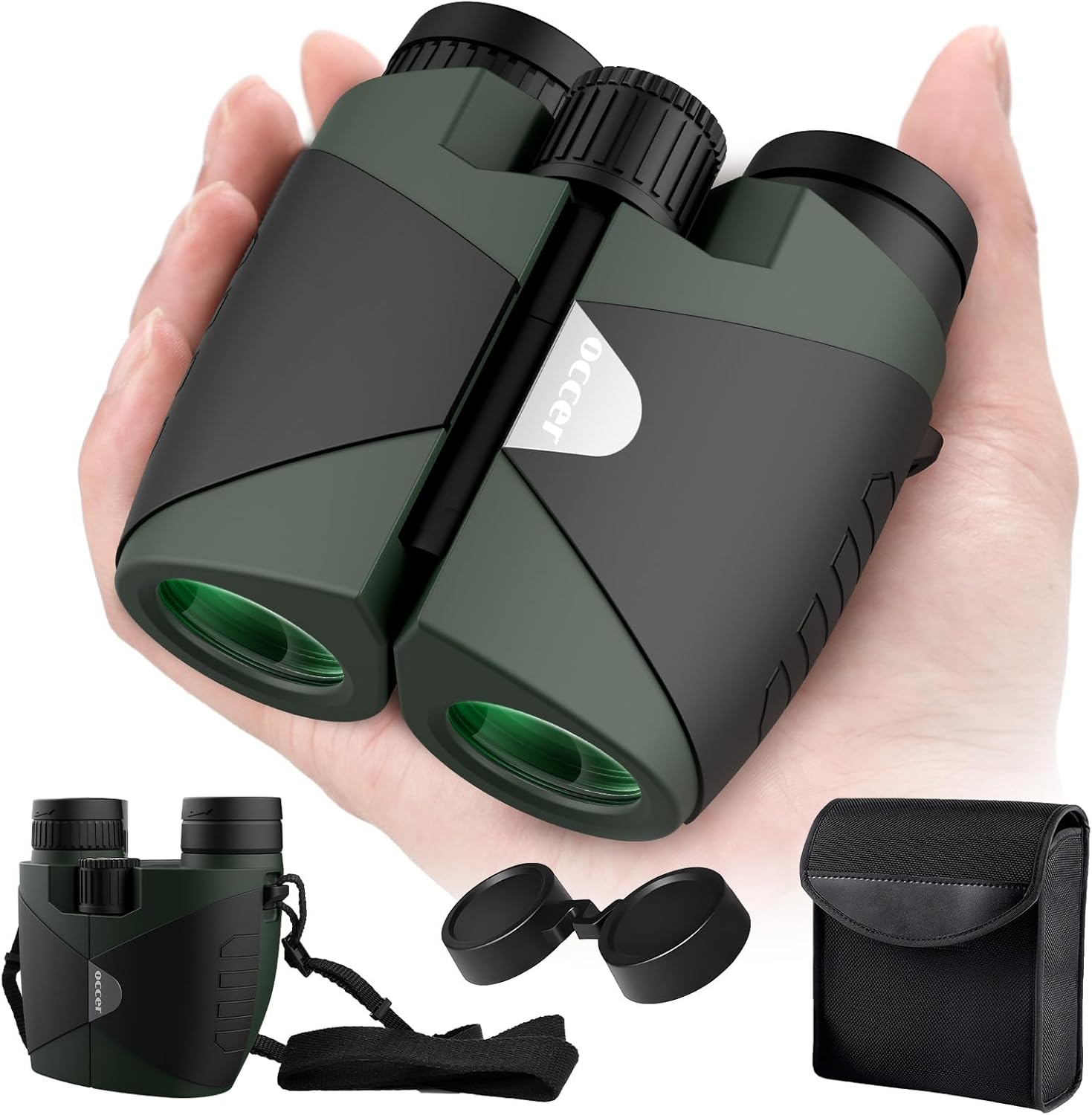 15X30 Compact Binoculars for Adults and Kids - Occer Large View High Powered Binoculars for Bird Watching - Lightweight Easy Focus Binocs with Low Light Vision for Hunting Cruise Ship Travel image number 2