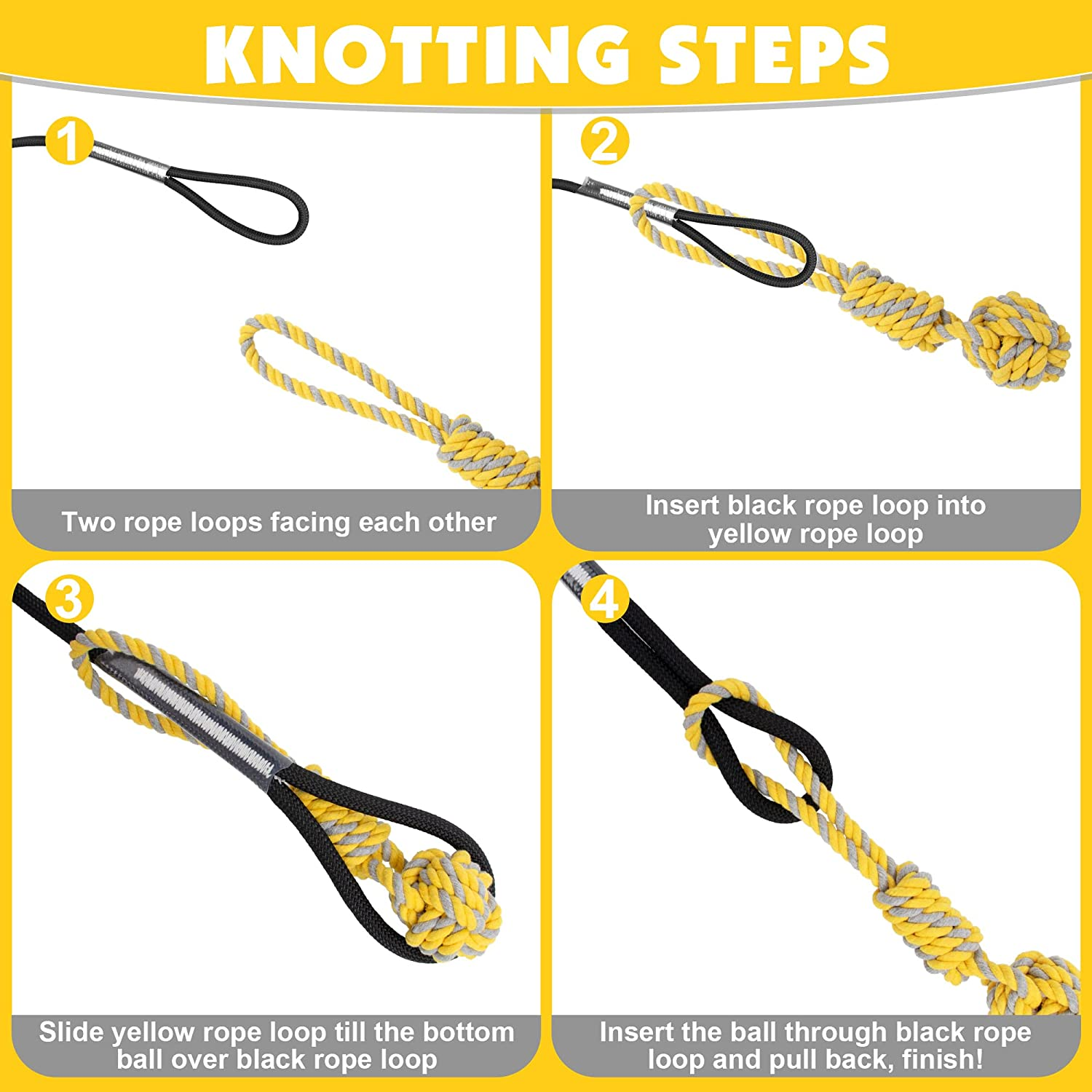 Ycozy Dog Flirt Pole Upgraded 80Cm Retractable Interactive Dog Rope Toys Tough Dog Teaser Wand for Puppy/Large Dogs Tug of War Dog Toy for Outdoor Training