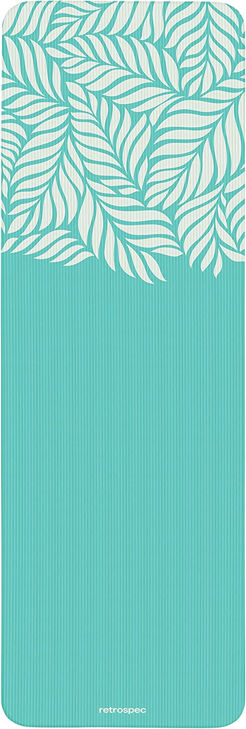 Retrospec Solana Yoga Mat 1/2" Thick W/Nylon Strap for Men & Women - Non Slip Exercise Mat for Yoga, Pilates, Stretching, Floor & Fitness Workouts