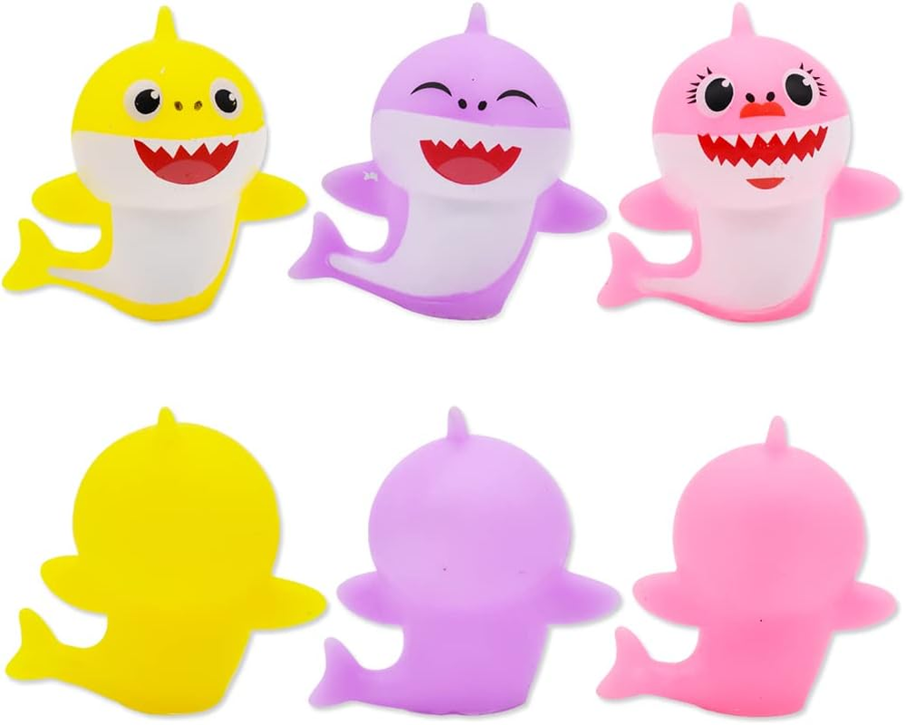 Shark Birthday Decoration Set Shark Cake Topper Shark Figures Cake Party Accessories Cute Shark Family Party Cake Decoration Supplies for Children Baby Shower Birthday Pack of 8 image number 1