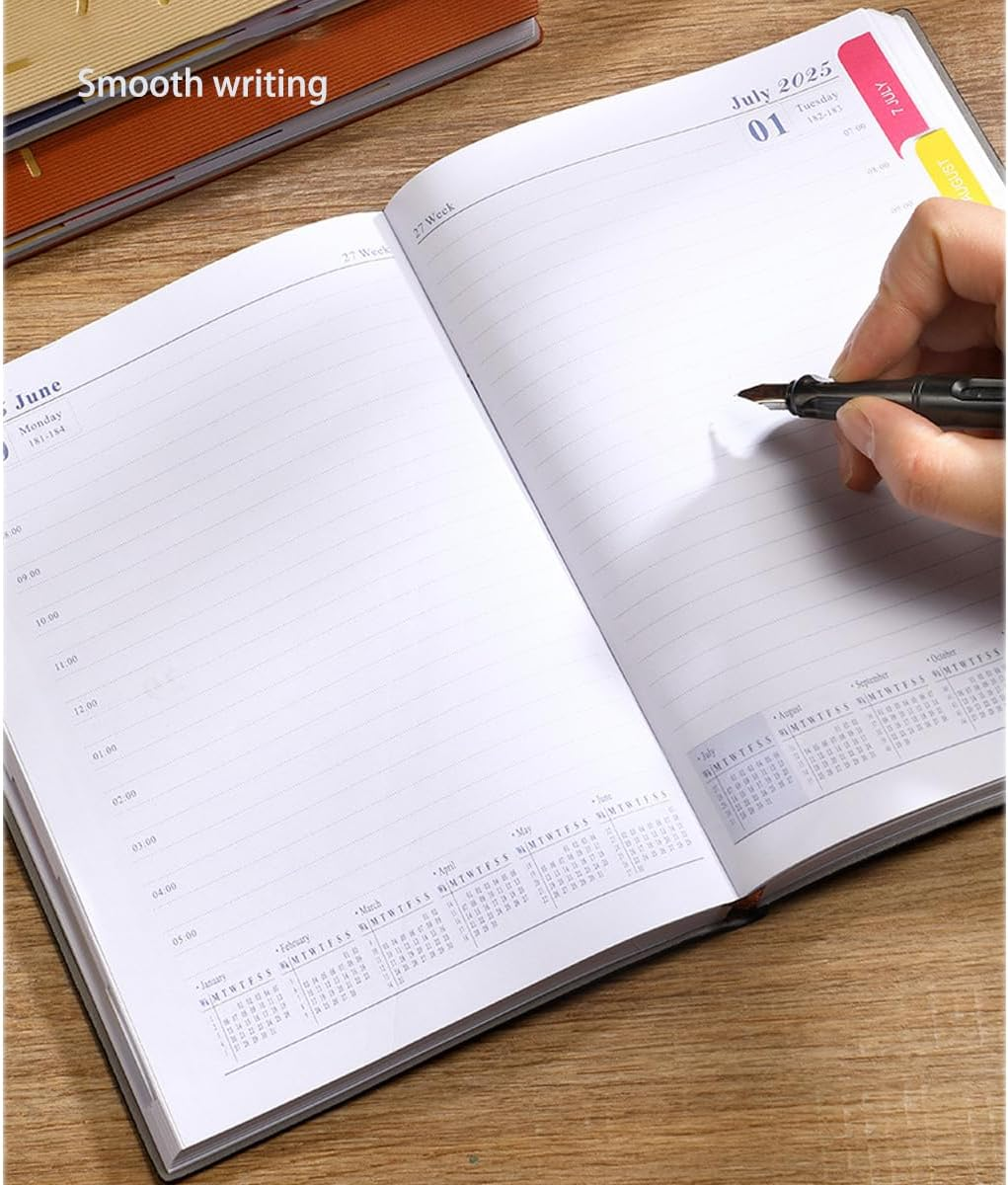 Weforu 2025 A5 Planner Notebook, Calendar Scheduler Monthly Planner Daily Planner Paperback for Home Office School Diary Travel image number 4