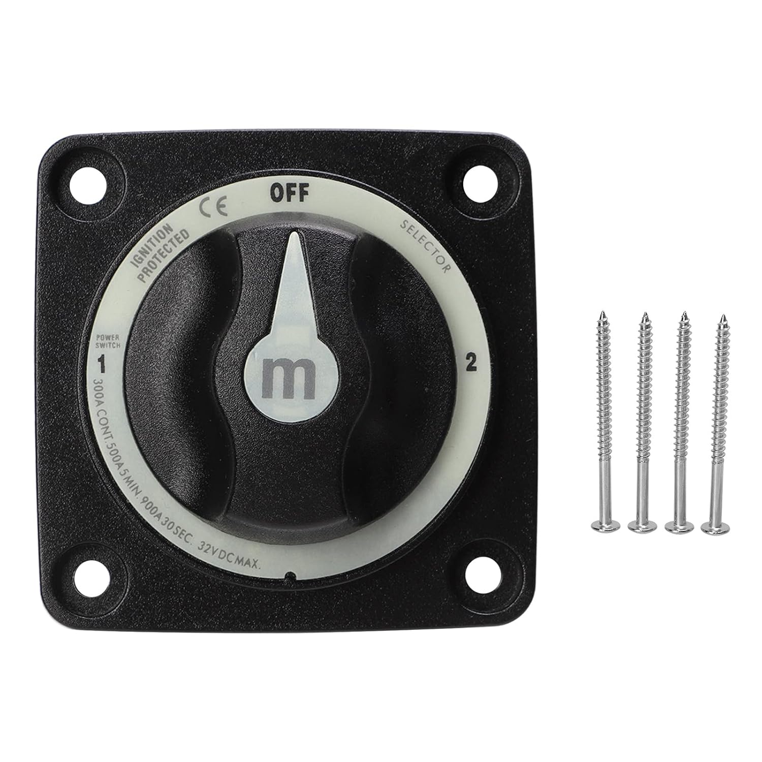 300A Battery Selector Switch, Heavy Duty 3 Position Marine Battery Cut off Switch with Tinned Copper,Ip66 Waterproof Battery Power Cut Master Switch Disconnect Isolator for RV Boat image number 6