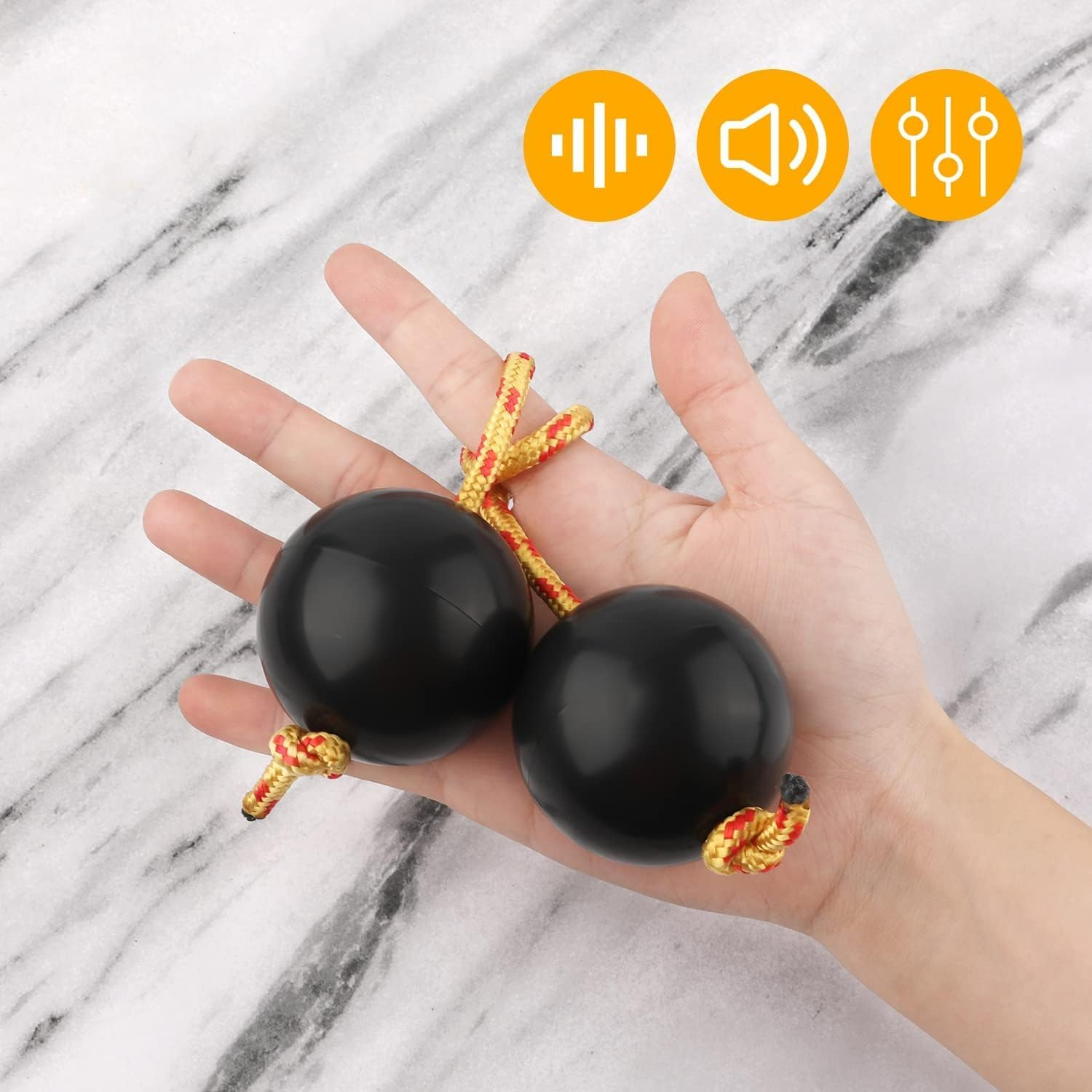 [2 Pairs] Kashaka Aslatua Shaker, Kashaka Bananula Musical Instrument, African Traditional Musical Instruments, Shaker Instrument for Children, Adults, Wedding, Parties, Music Lessons image number 1