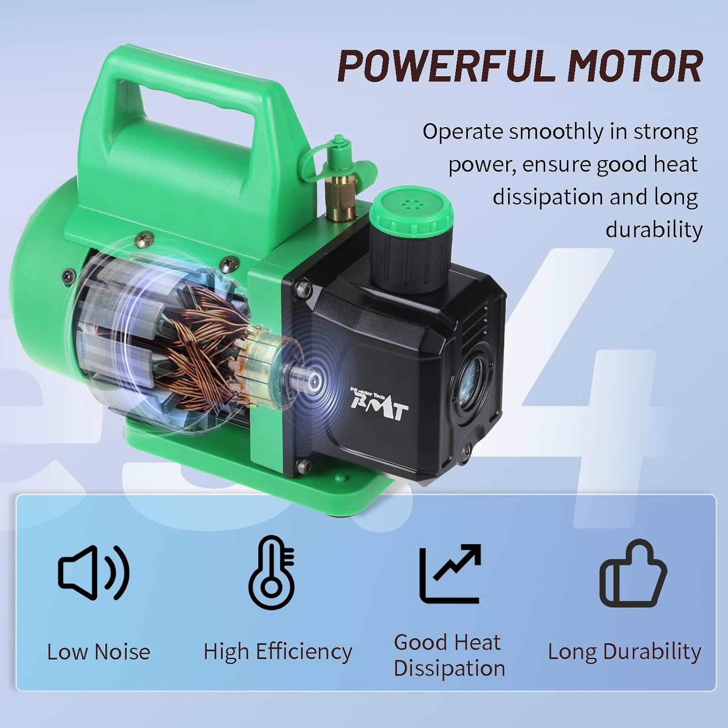 PB Motor Tech 4.5 CFM Vacuum Pump Set with Brass Manifold Gauge, Quick Couplers, 410 Adapter, Can Tap & Valve Core Tool, for R134A, R12, R22, R502 Refrigerants. for A/C Maintenance in Vehicles & Homes