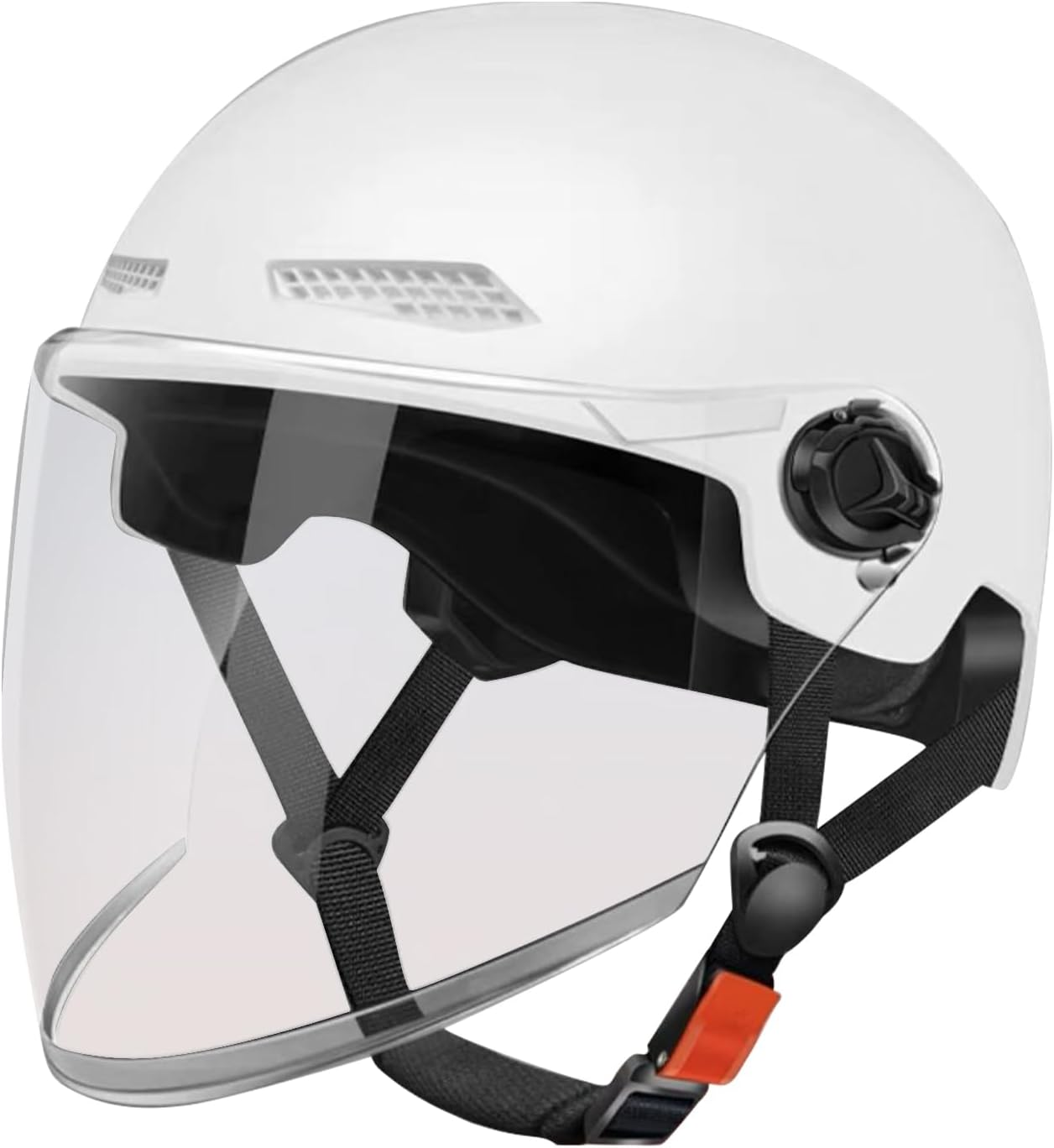 Half Helmet Motor Bike Helmet Men | Open Face Motorcycle Helmets, Sun Protection Retro Quick Release Hat for Women Youth Riding Motor Scooter ATV Electric Bike Motocross Racing