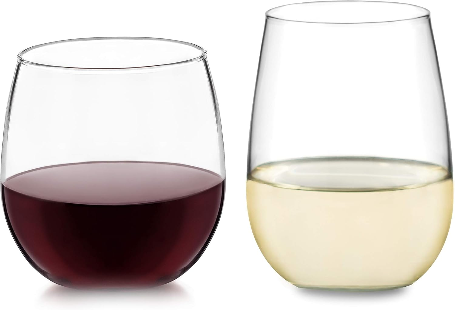 Libbey Stemless Wine Glasses Set of 12, Dishwasher Safe Red and White Wine Glass Set, Clear Drinking Glasses Set of 12 for Cocktails, Water, and More image number 5