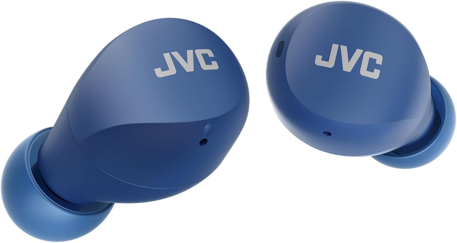 JVC HA-Z66T-A Gumy Mini Wireless Earbuds, Small, Ultralight, 3 Sound Modes (Bass/Clear/Normal), Waterproof (IPX4), 23 Hours Battery Life, Bluetooth 5.1, (Blue) HA-Z66T-A-E, In-Ear