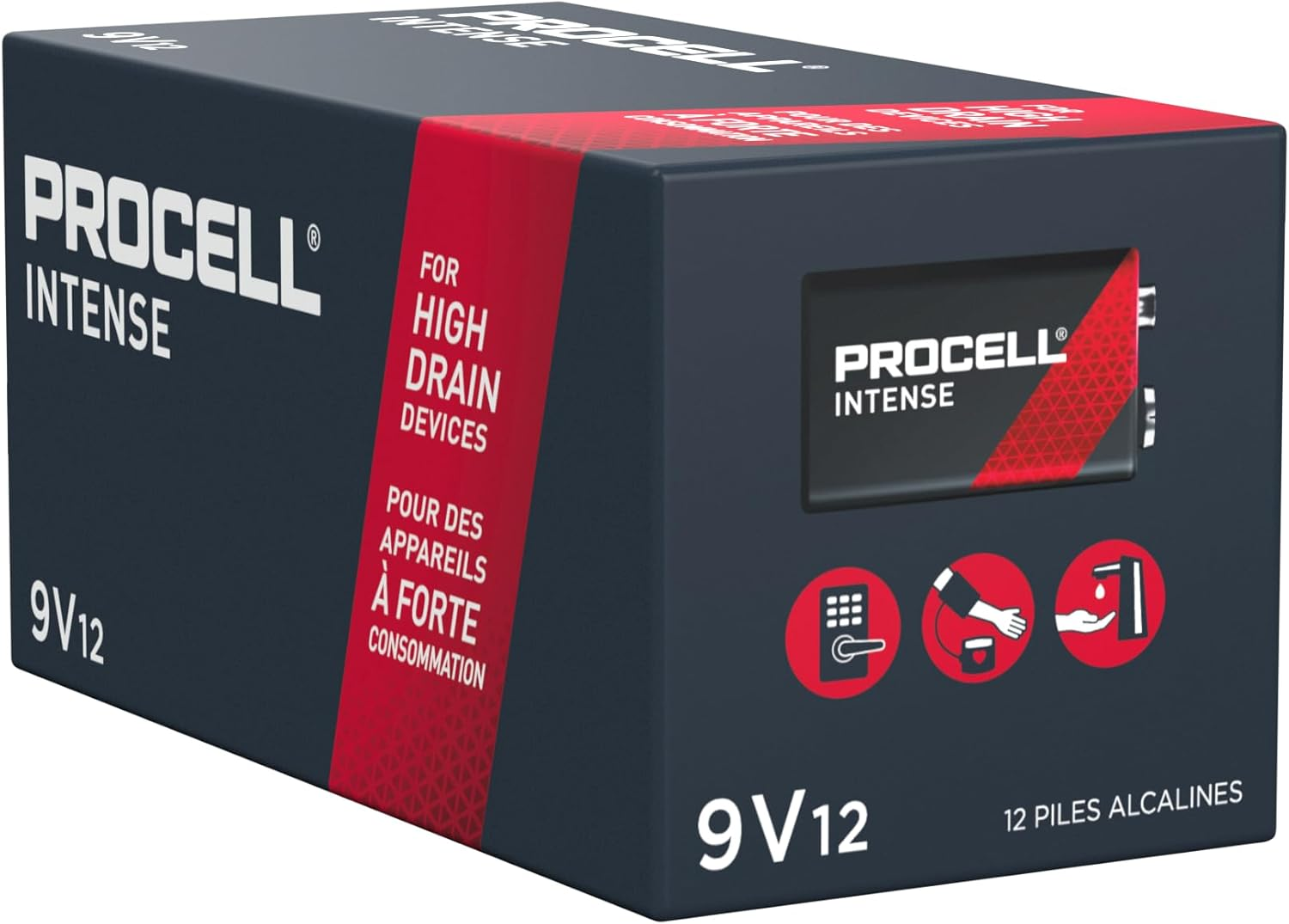 Procell Intense Power Alkaline 9V 24 Batteries image number 5