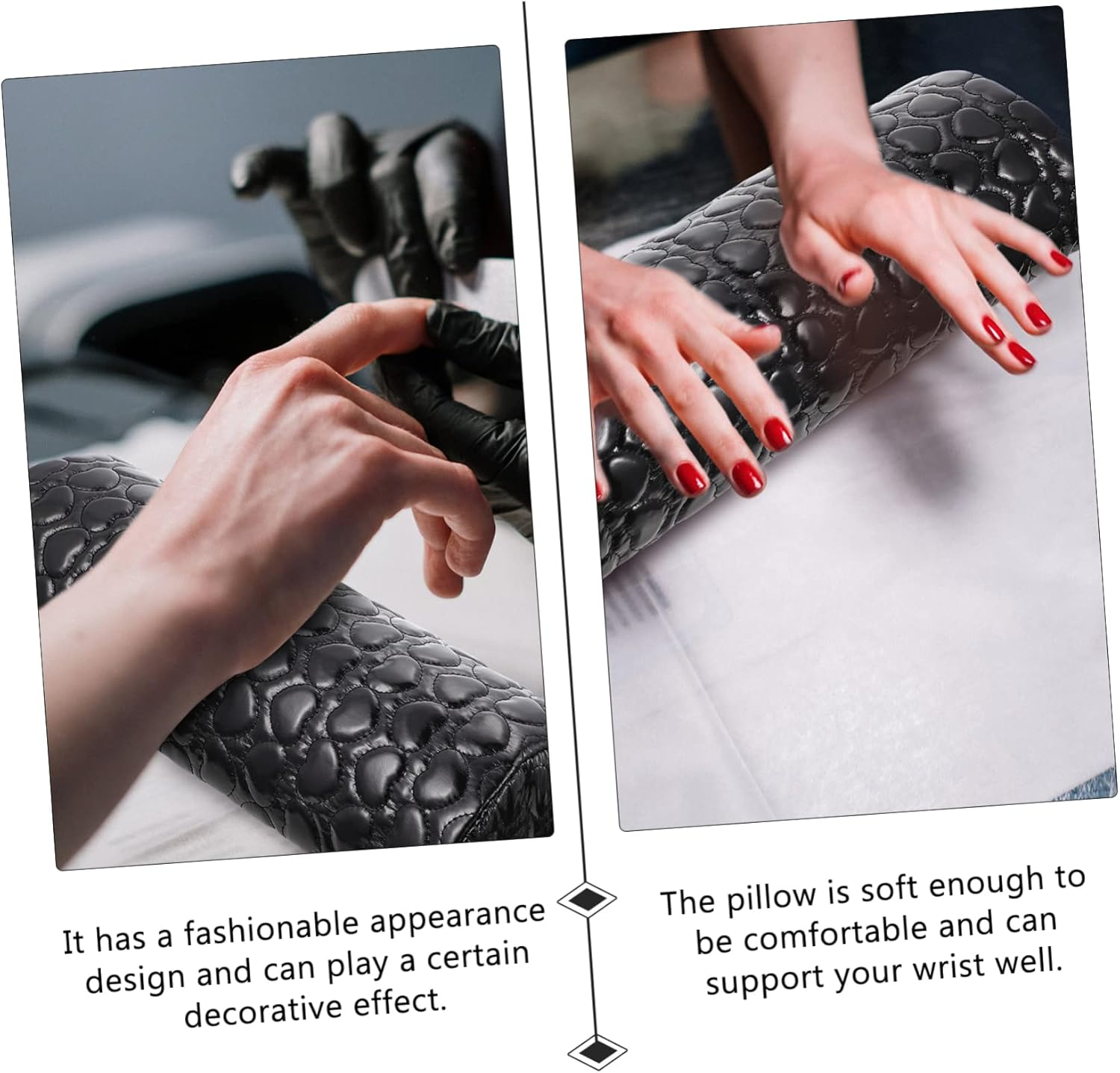 ADOCARN Heart Pattern Nail Art Hand Pillow Manicure Arm Rest Nail Art Hand Rest image number 3