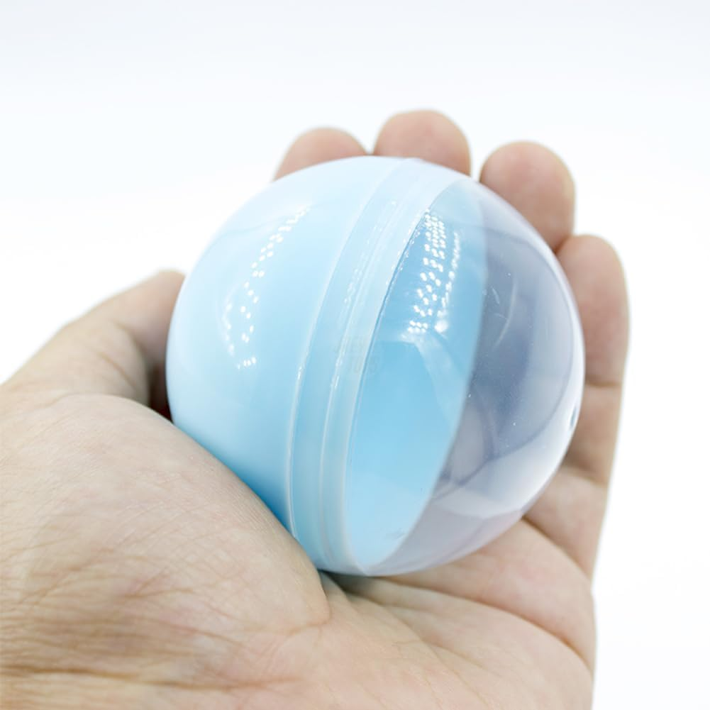 50 Pcs Small round Capsules, Clear Colored Gumball Machine Capsules, DIY Fillable Surprise Balls for Kids Party Favors image number 2