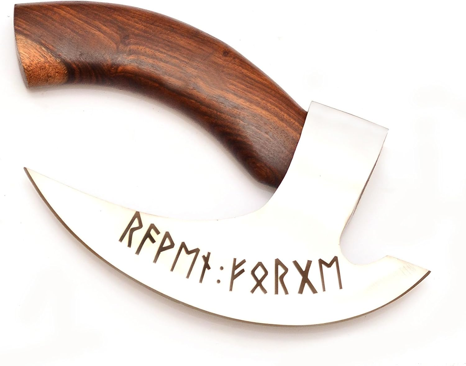 LIFAFA Handmade Viking Pizza Cutter Beautiful Axe with Unique Leather Sheath Stainless Steel Blade with Rosewood Handle AU image number 4