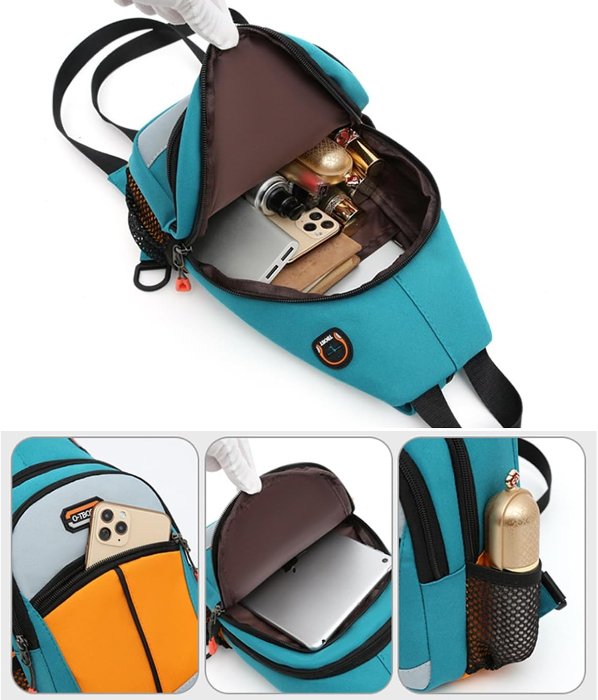 O-TBOST 3 Ways Backpack Purse for Women Convertible Sling Crossbody Bag Waterproof Travel Daypack - Beige image number 3