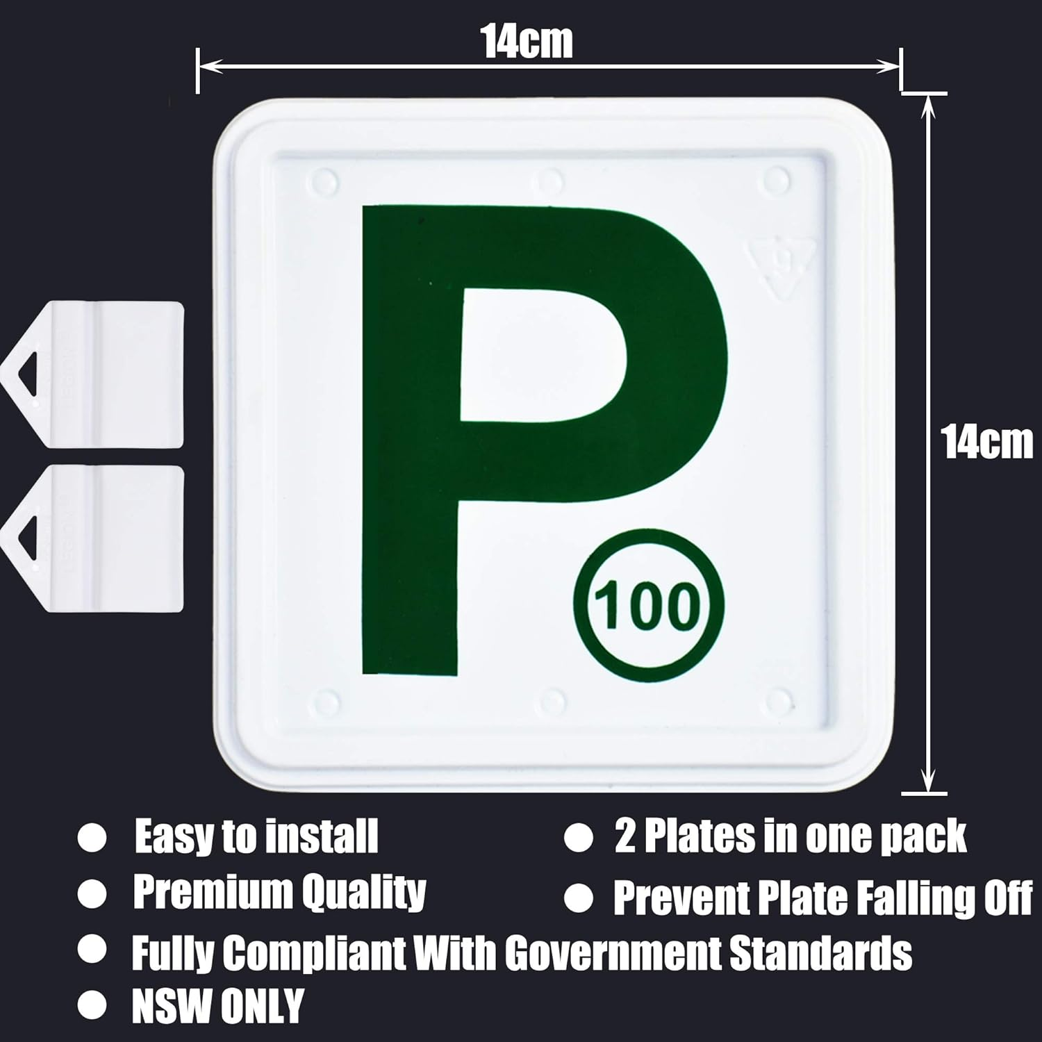2PCS Green P Plate Plastic with Speed Limit Display for NSW image number 2