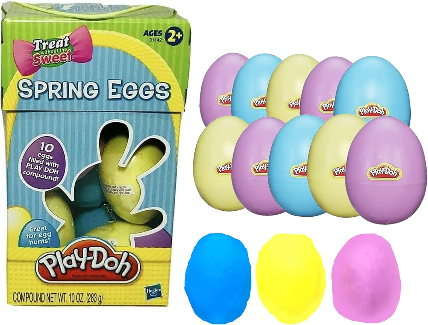 Modeling Clay Filled Easter Eggs - 10 Pack of Colorful Springtime Activity - Mold the Dough Compound with Imagination - Perfect for Easter Baskets and Party Favors - Endless Fun for Kids - Ages 2 Plus image number 2