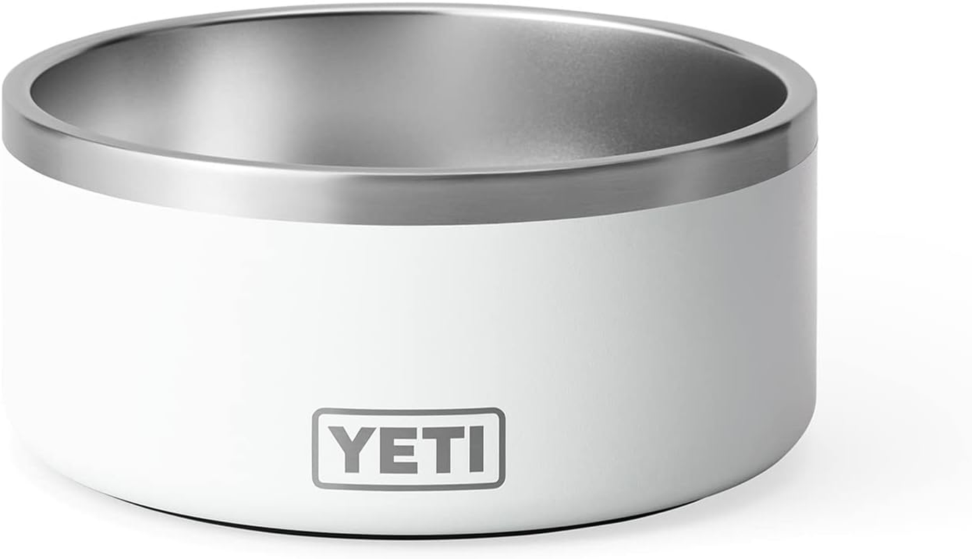 YETI Boomer 8, Stainless Steel, Non-Slip Dog Bowl, Holds 64 Ounces, White - Charcoal image number 6