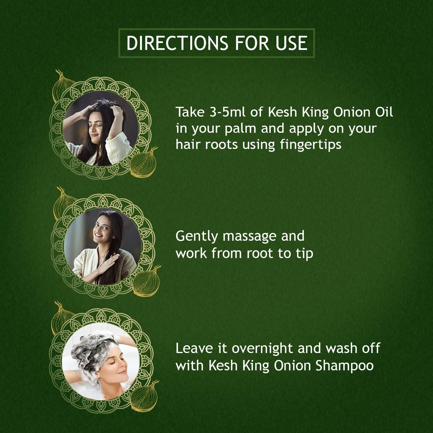 Kesh King Ayurvedic Onion Oil Non Sticky anti Hair Fall Hair Growth Oil 200Ml image number 3