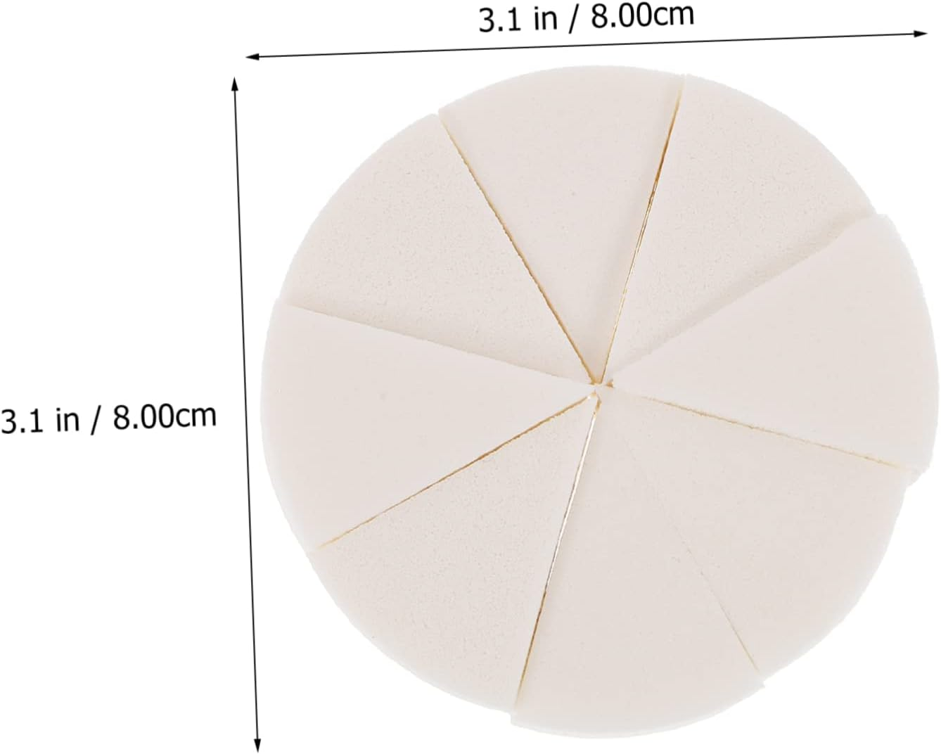 2 Sets Wedge Makeup Applicators Portable Cosmetic Sponges for Foundation and Primer Gentle Skin Compact for for Beginners and Professionals