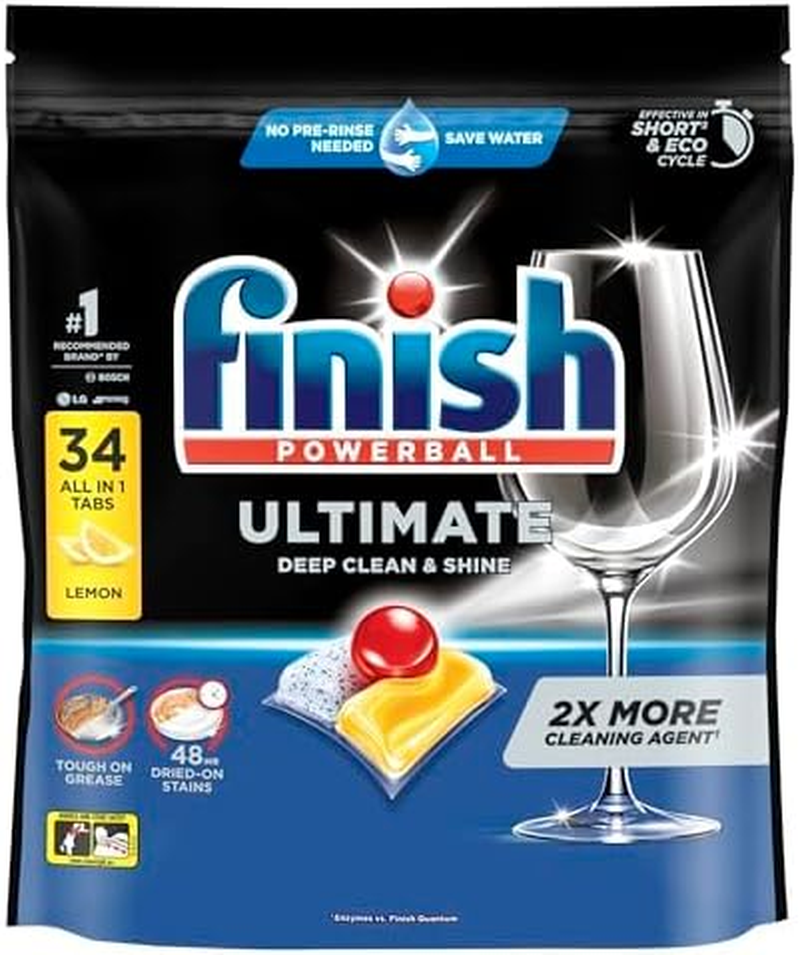 Finish Ultimate Dishwashing Tablets Lemon 34 Pack image number 5