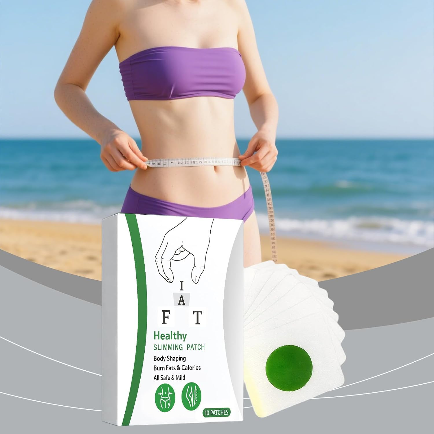 Body Shaping Patch with Ginger & Mugwort, Slimming Patch for Abdomen, Thighs & Arms, Weight Loss Patches for Women, Natural Ingredients Support Firming, Circulation & Skin Tone (6Box) - 6Box image number 5