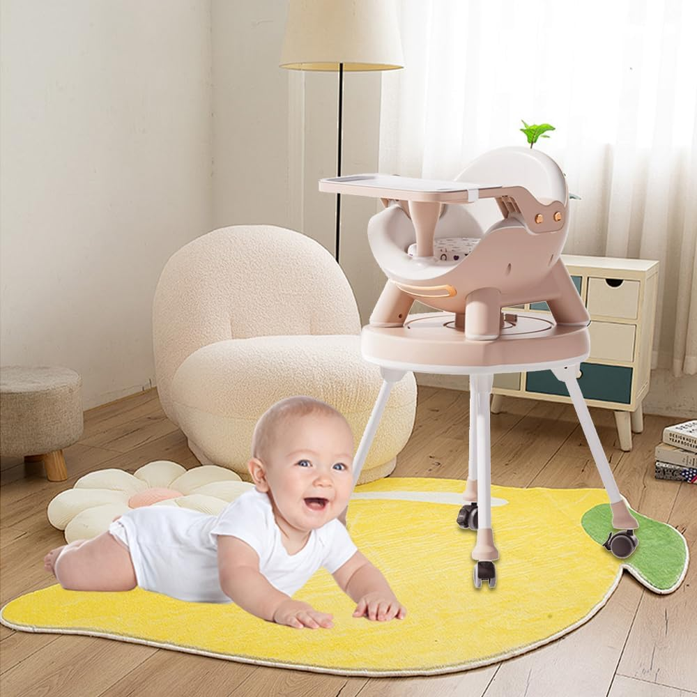 4-In-1 High Chair, Convertible High Chair with Removable Tray, High Chairs for Babies and Toddlers, Modern Design, Grows with Your Baby image number 6