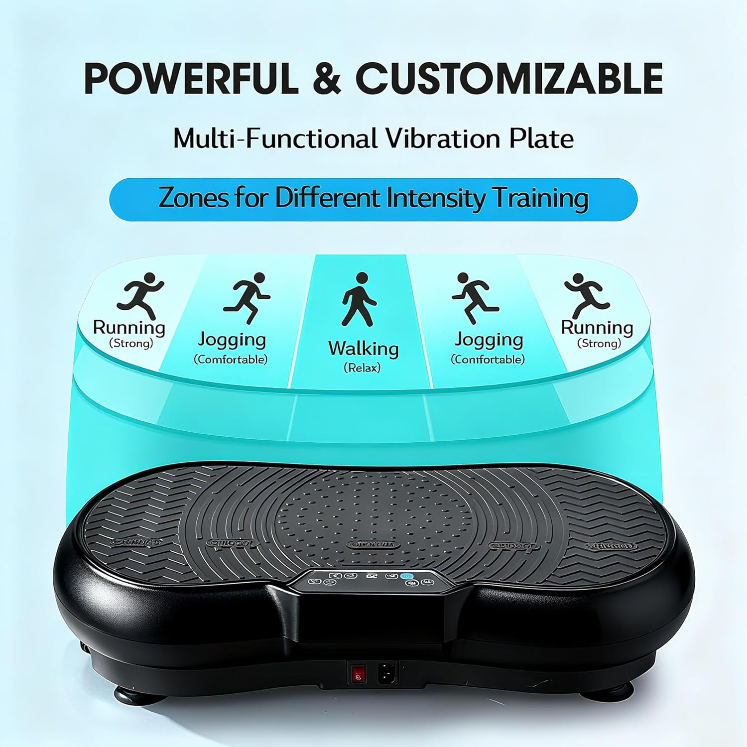 Wacloud Vibration Plate Exercise Machine &ndash; 99 Speed Whole Body Workout Vibration Platform with Resistance Bands & Remote, Weight Loss & Home Fitness Equipment image number 2