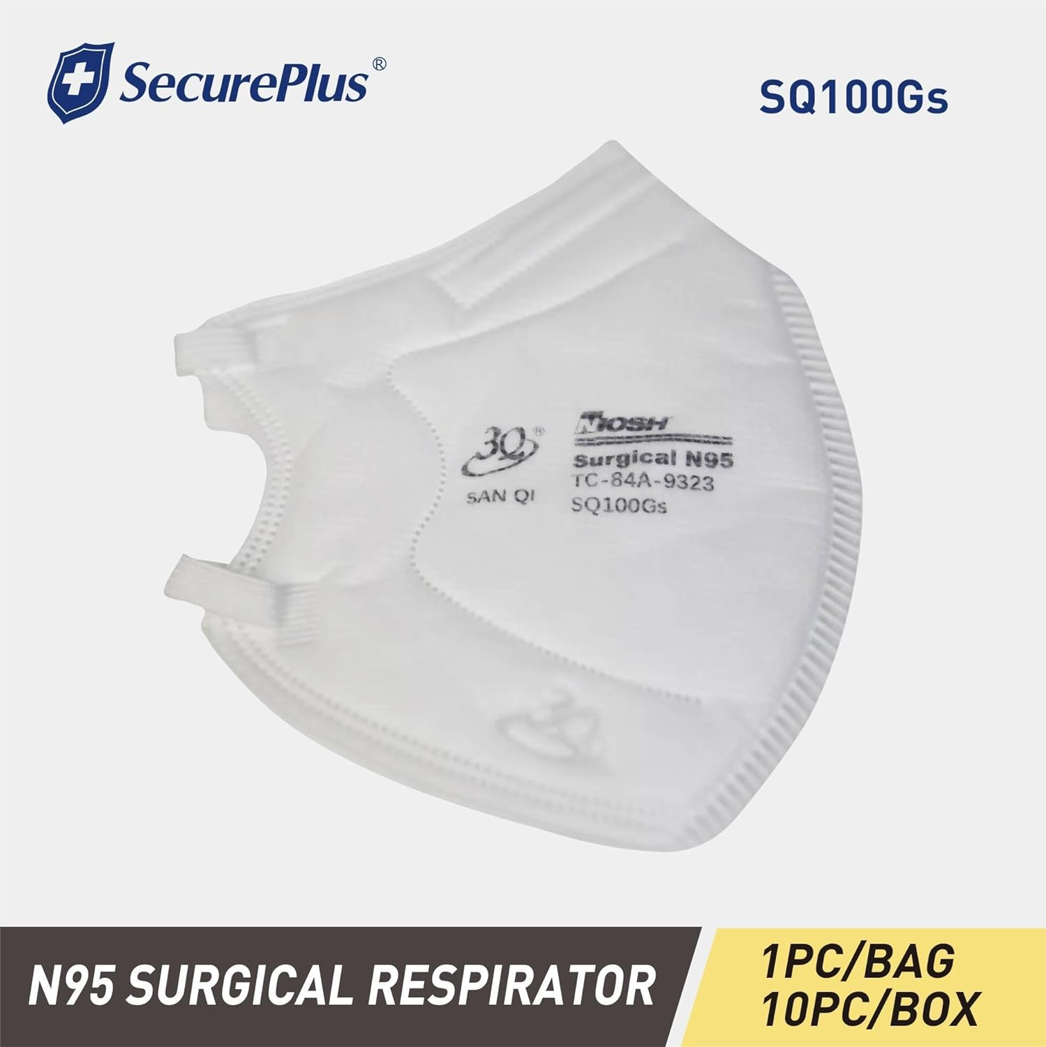 SECURE plus 40Pcs KN95 Mask Breathable Filtration Efficiency &ge; 95% Protective Cup Dustproof Disposable Mask anti PM2.5 image number 5