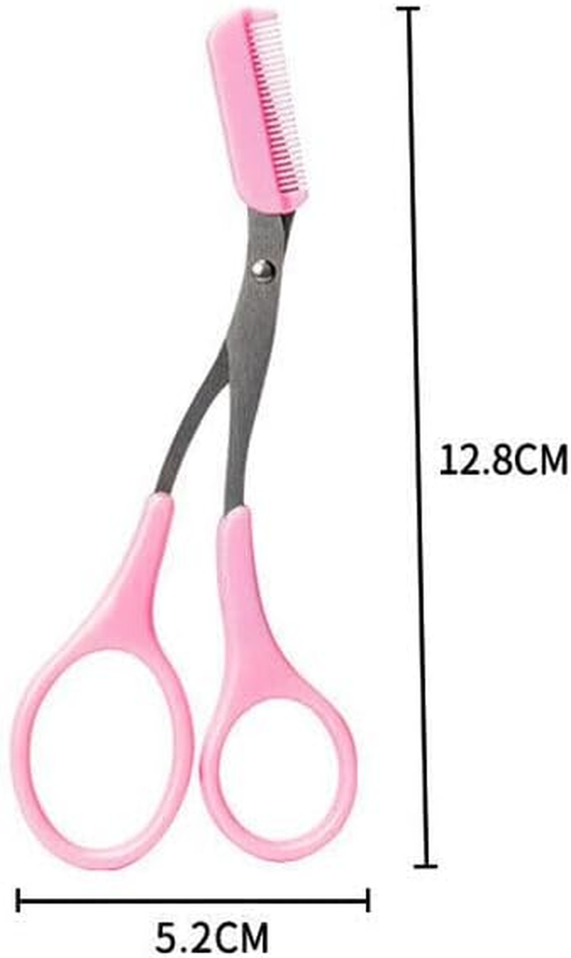 AIMALL Stainless Steel Eyebrow Scissors with Comb, Makeup Trimming Tweezers Tool, Durable Beauty Kit for Women&rsquo;S Precision Eyebrow Shaping