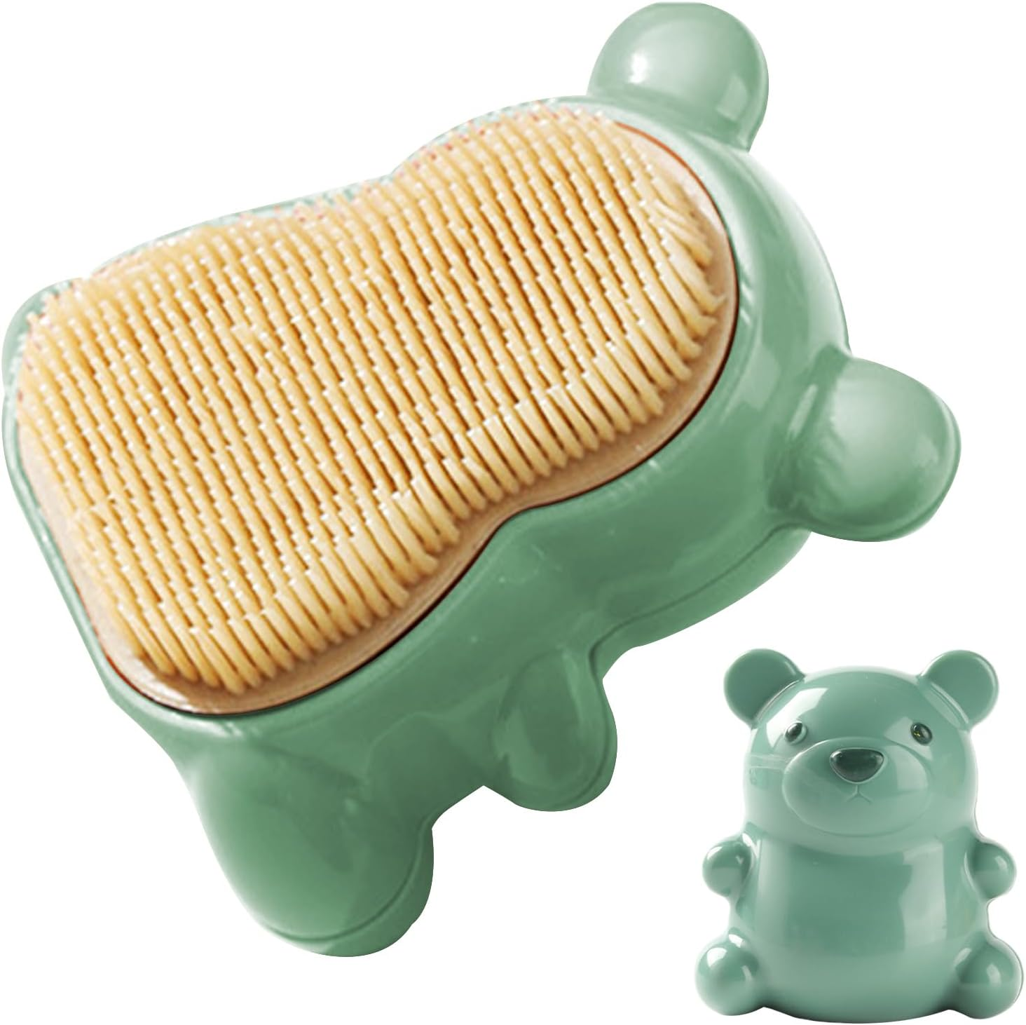 Bear Nail Brush, Soft Bristles, Kids Nail Cleaning Brush, Fingernail Scrubbing Brushes, Easy to Grasp, Scrubbing Cleaning Washing Brushes for Children, Women - Blue image number 2