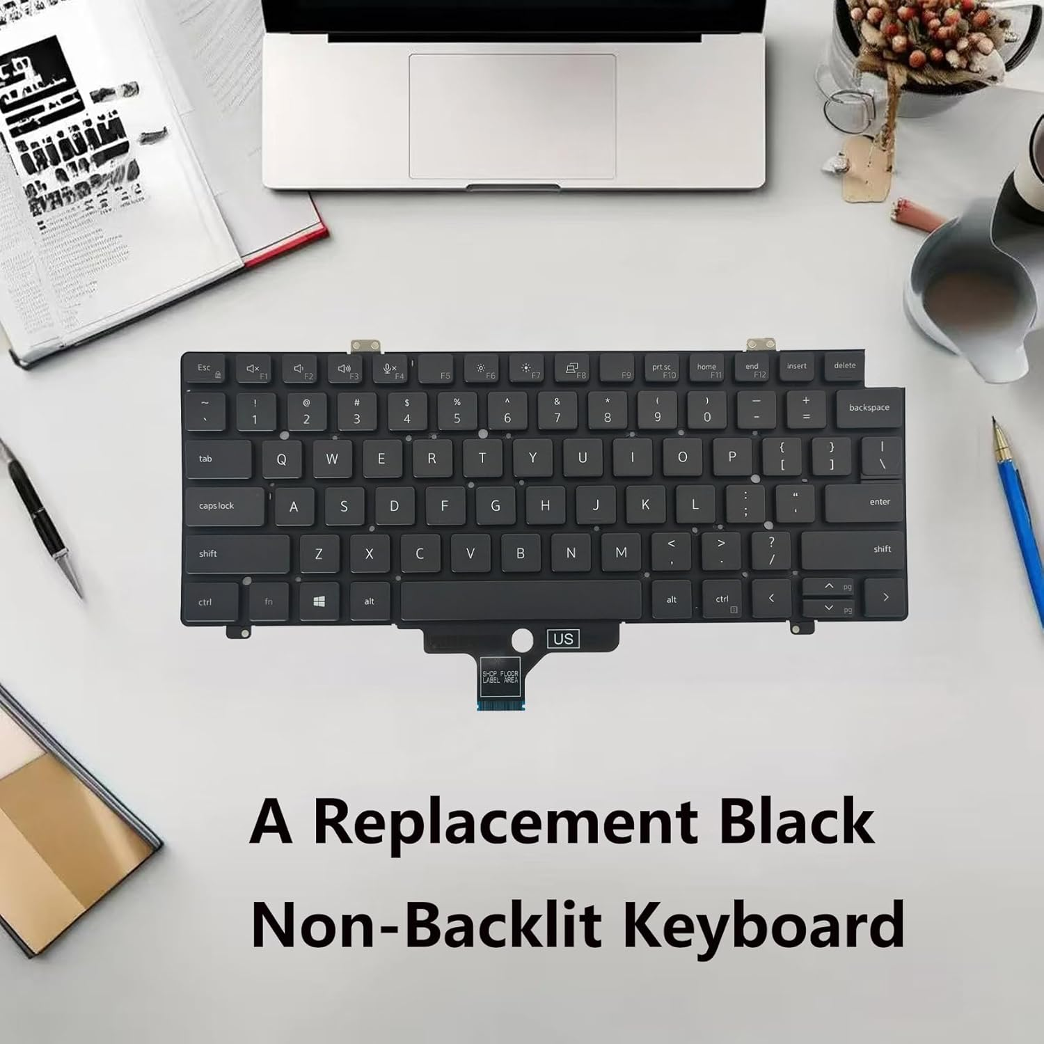 WWGTMC Replacement Keyboard for Dell Latitude 5420 5421 5430 5431 5440 7420 7430 7520 7530 3440 E3440, Precision 3470 3480 Series Laptop without Backlit Keyboard US Layout Key MV4X8 0MV4X8 image number 4