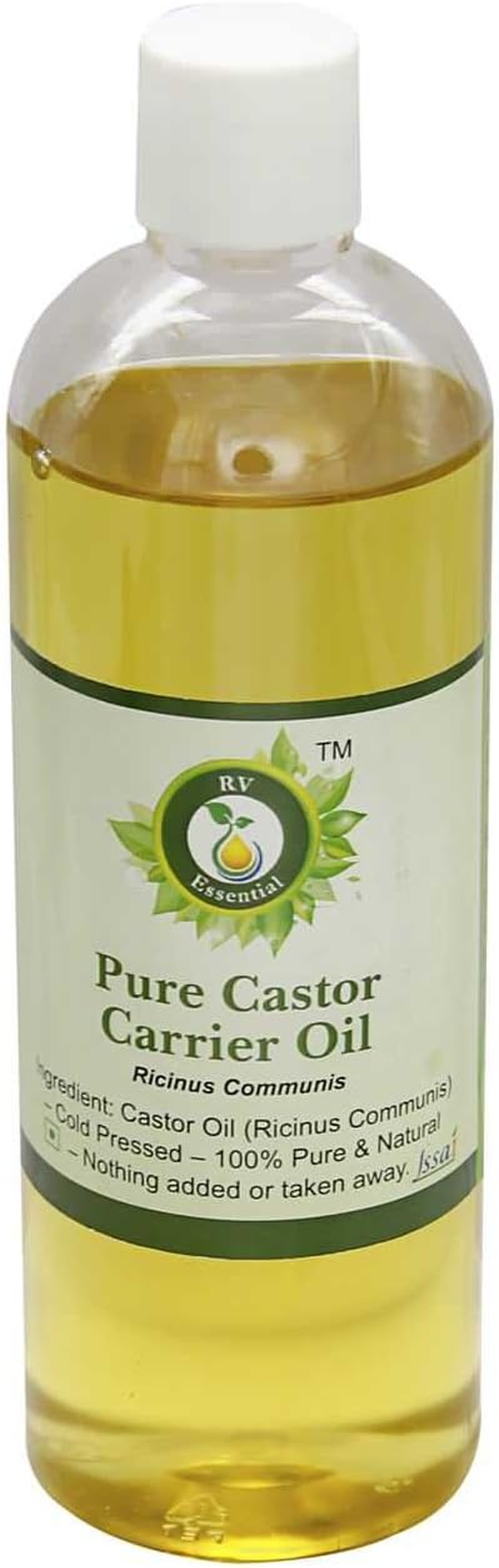 Castor Oil 100Ml and Mustard Oil 100Ml | 100% Pure Natural | Unrefined | for Hair | for Skin | Cold Pressed Oils | Pack of Two by R V Essential