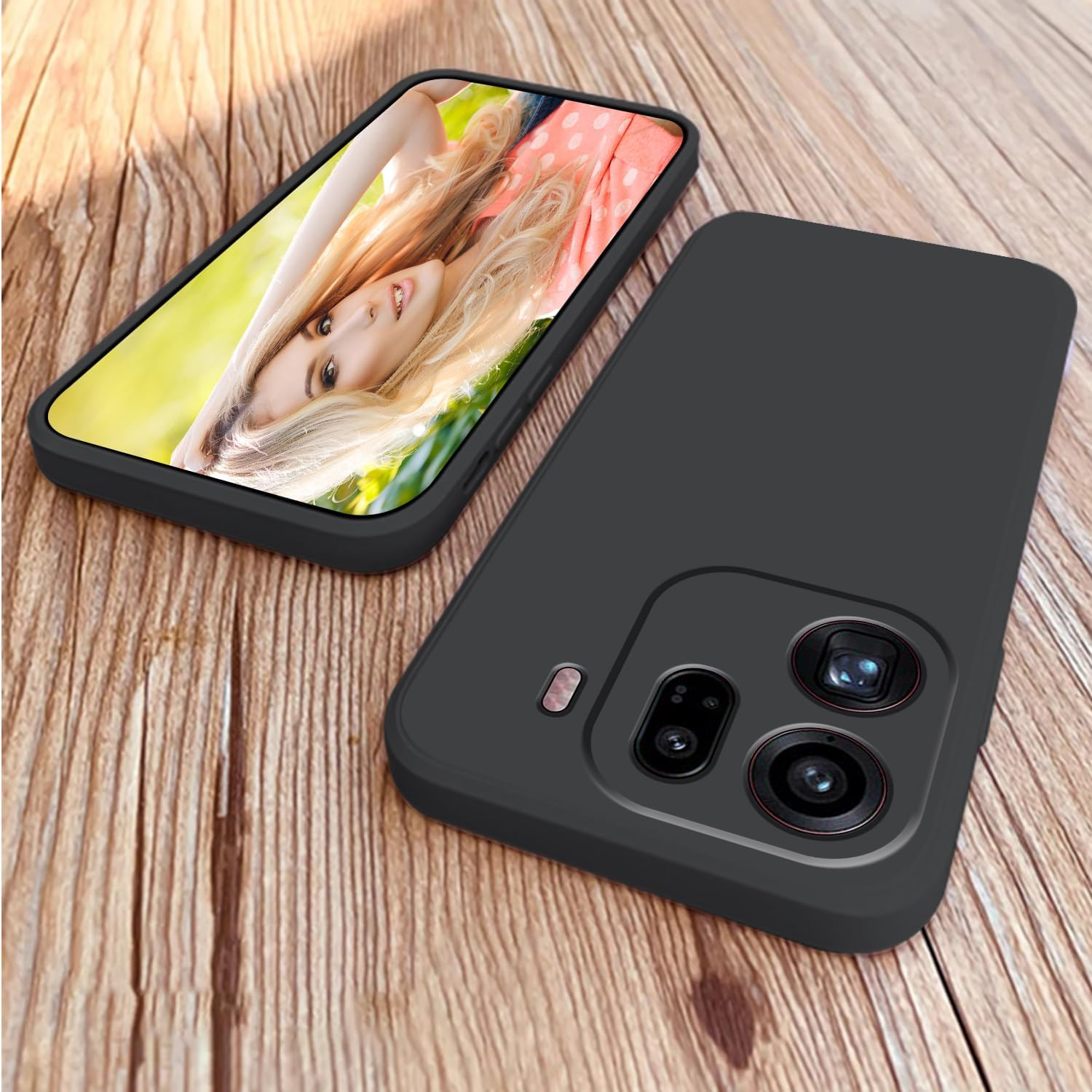 Wousunly for Oppo Find X9 Case Liquid Silicone TPU, Mobile Phone Case for Oppo Find X9 Thin Scratch-Resistant Soft Shockproof (Black) - Blue image number 7