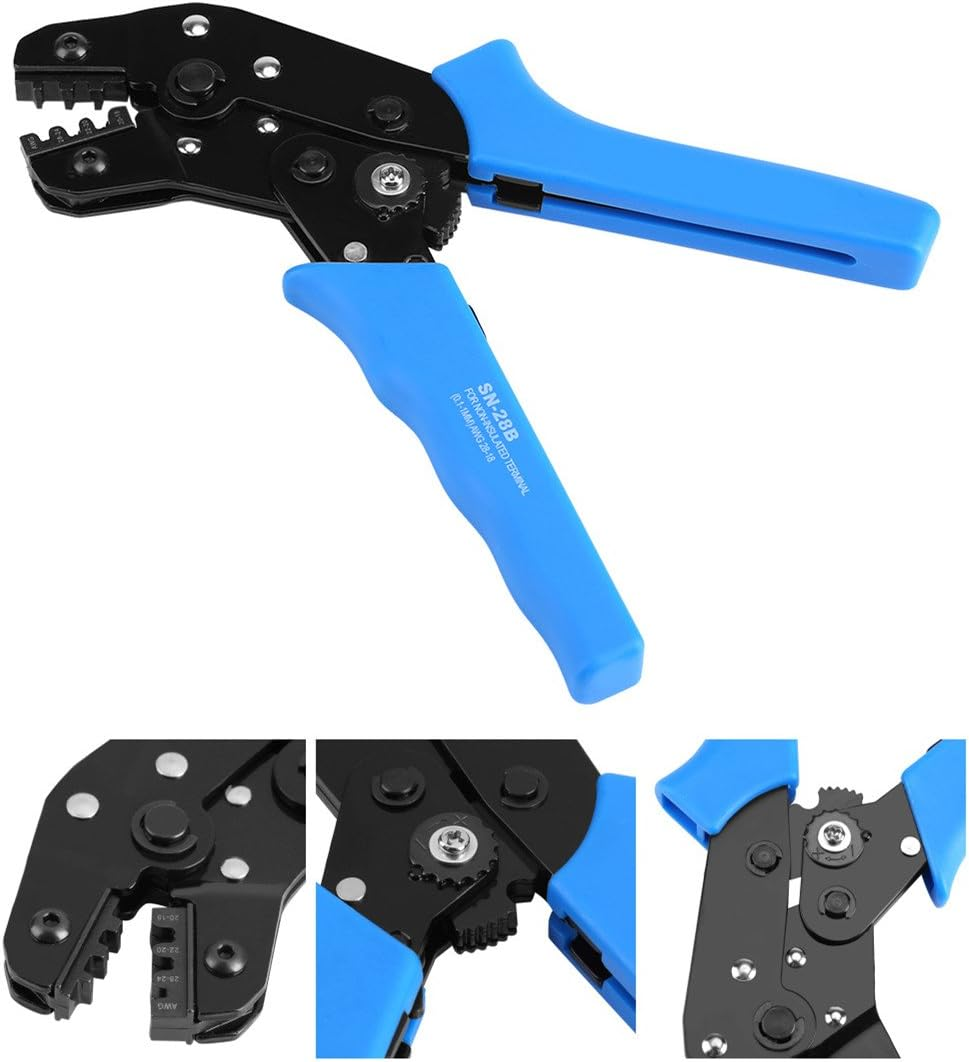 SN-28B Adjustable Pin Carbon Steel Wire Stripper Socket Terminal Crimping Tool Crimper for JST-SM Dupont image number 5