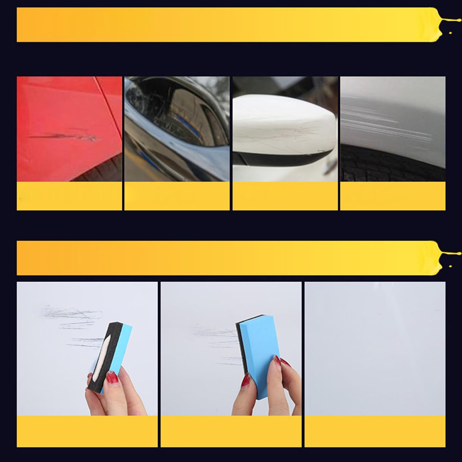 Car Touch up Paint Pen | Scratch-Filling Automotive Touch up Paint Pen - 12ML Weatherproof Quick-Drying Markers for Model Painting Fabric Decor Truck Motorcycle Industrial Labeling Wood Metal image number 2