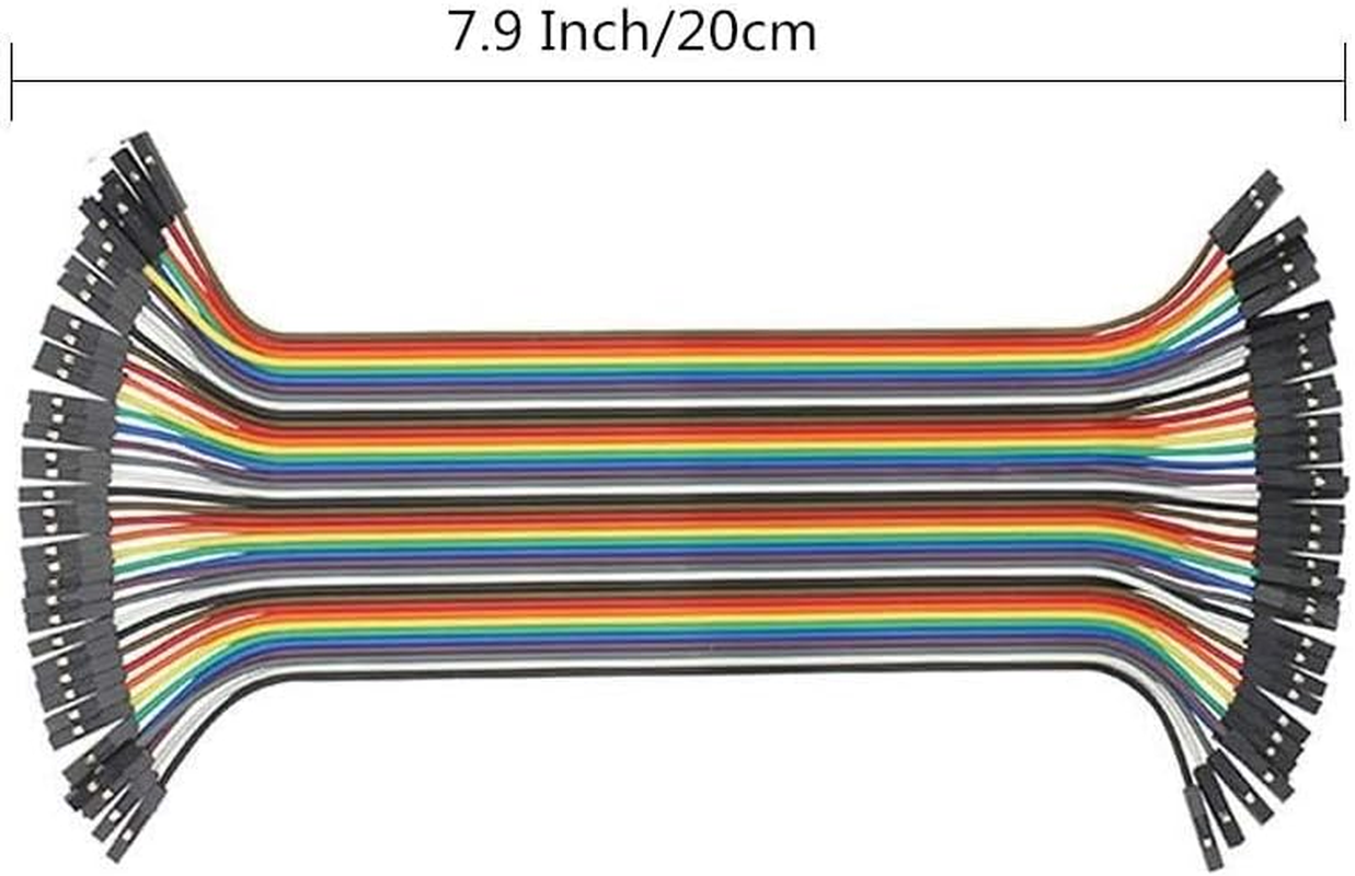 BIGTEDDY 40Pcs Dupont Cable 20Cm Jumper Wire for 2.54Mm Spacing Pin Headers, Multicolor, Copper, 40 Wires, Compatible with Devices with 2.54Mm Spacing Pin Headers image number 4