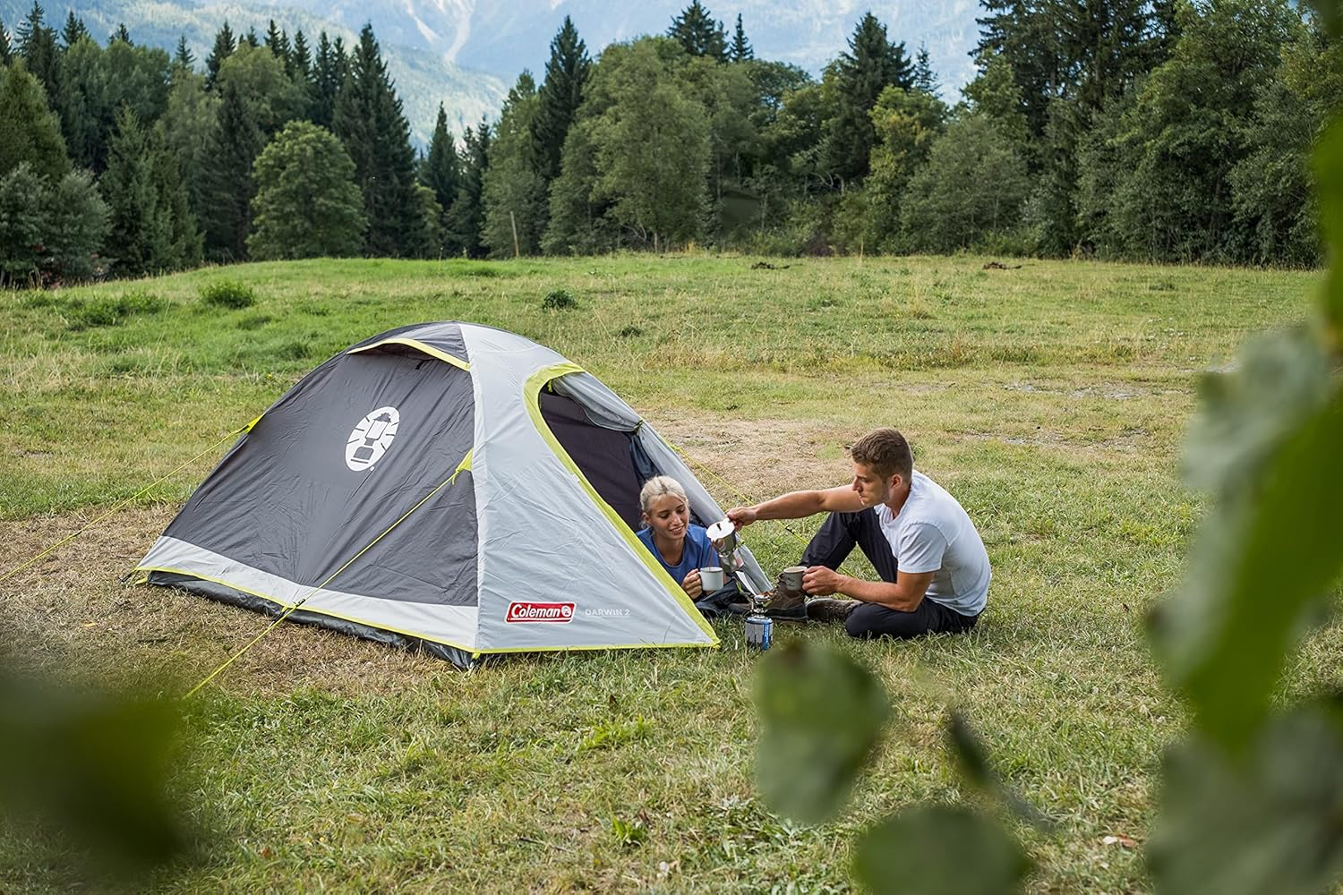 Coleman Darwin Tent, Compact 2-4 Man Dome Tent, Lightweight 2-4 Person Camping and Hiking Tent, 100% Waterproof, Sewn-In Groundsheet, Compact and Lightweight Igloo Trekking Tent, Quick Set Up image number 3